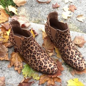 Leopard Print Ankle Booties